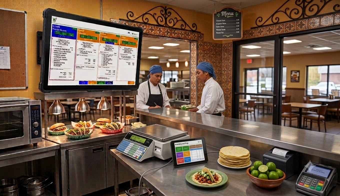 Modern fast food and cafeteria service